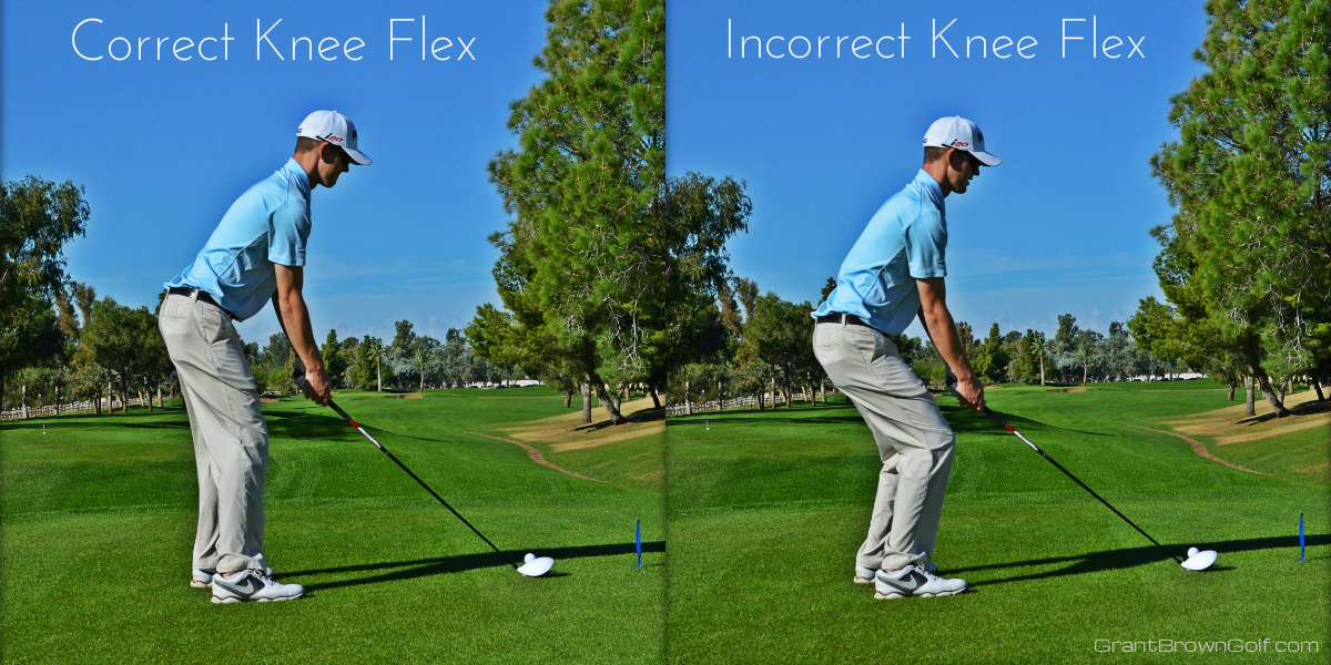 Golf Setup Correct Knee Flex With The Driver