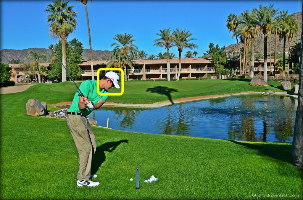 My head is inside the yellow box on the backswing