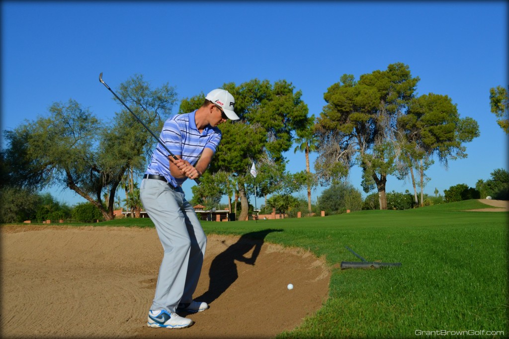 sand ball above downswing