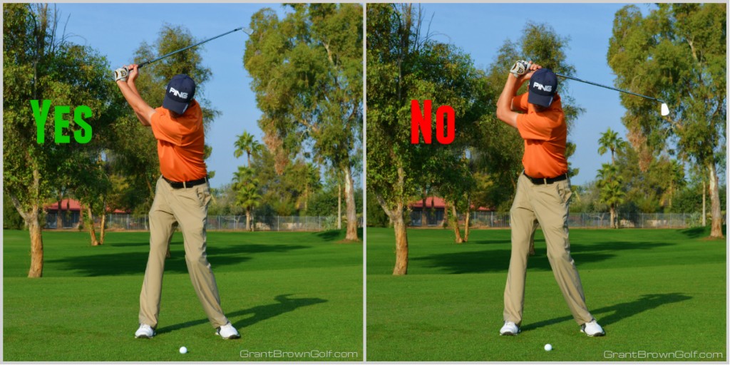 Backswing width yes no