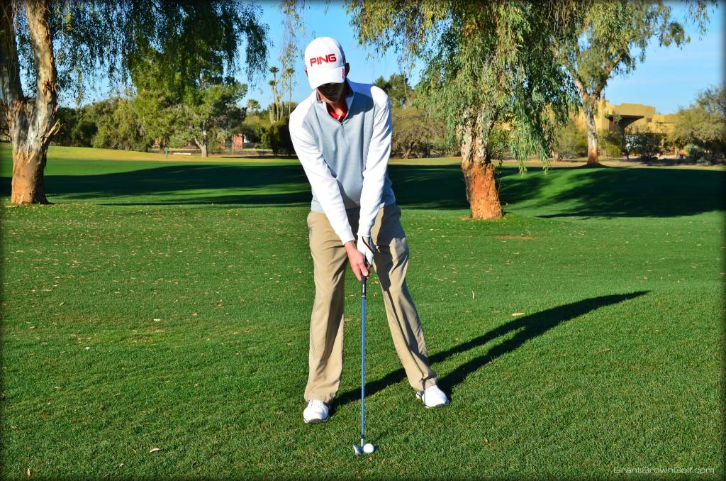 Hitting off of an upslope