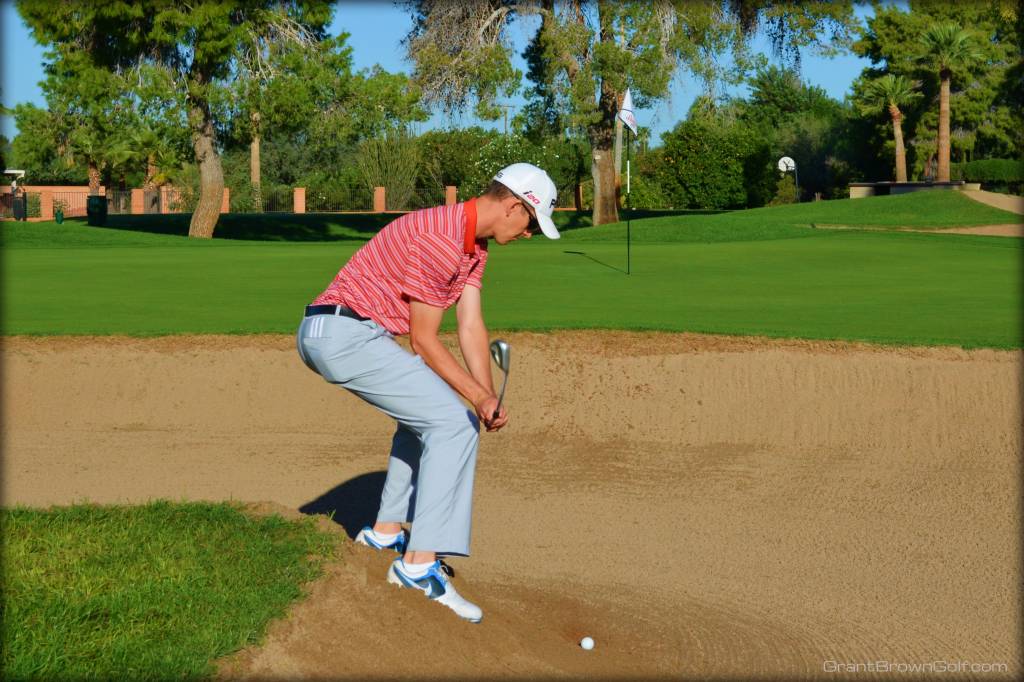 sand ball Below feet downswing
