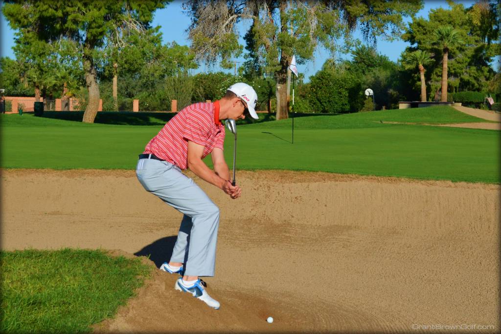 sand ball below backswing